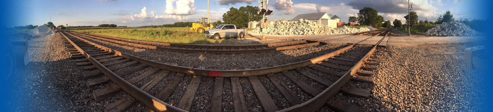 Panorama of a railroad